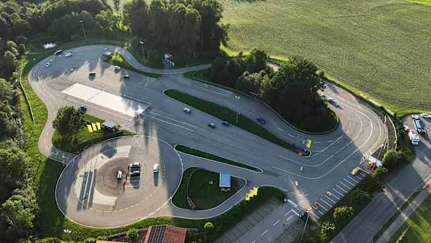 Verkehrsübungsplatz ADAC aus der Vogelperspektive