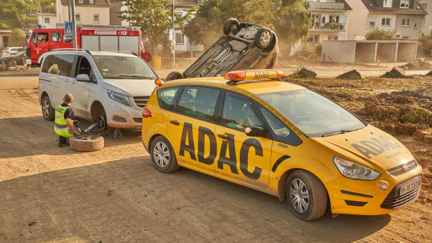 ADAC Pannenhelfer im Katastrophengebiet