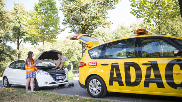 ADAC-Pannenhelfer im Einsatz
