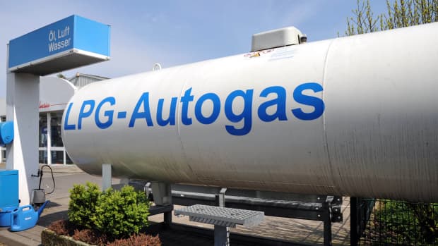 Eine LPG Autogastankstelle in Deutschland
