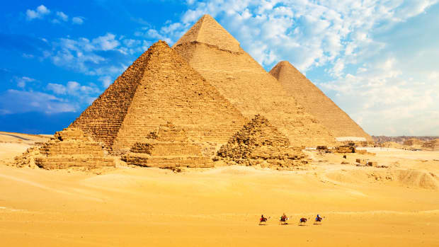 Die Pyramiden von Gizeh in Ägypten