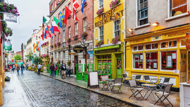 Aufnahme der Old Town Dublin