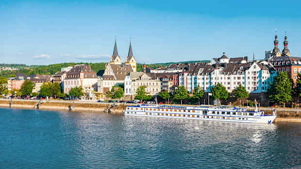 Panorama von Koblenz mit Rhein
