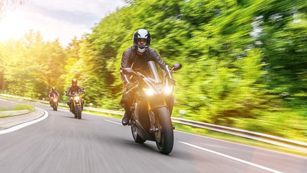 Gruppe von Motorradfahrern