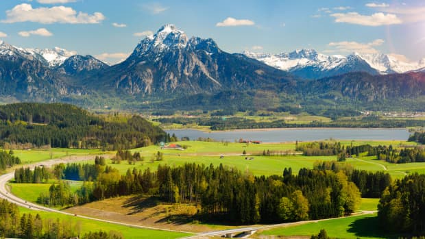 Blick auf dem Hopfensee im Allgäu