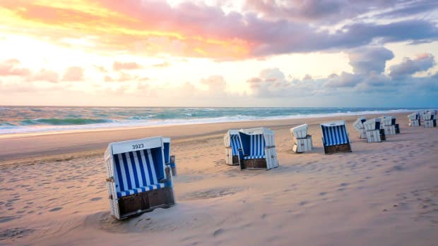 Strandkörbe am Strand von Sylt