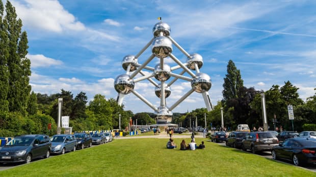 Blick auf das Atomium in Brüssel