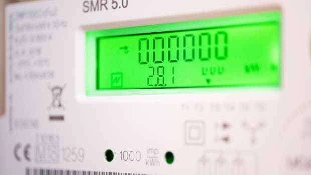 Eine Detailaufnahme eines Smart Meter