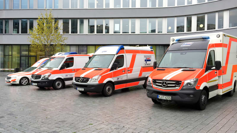 Rettungswägen des MKT Ambulanz Service