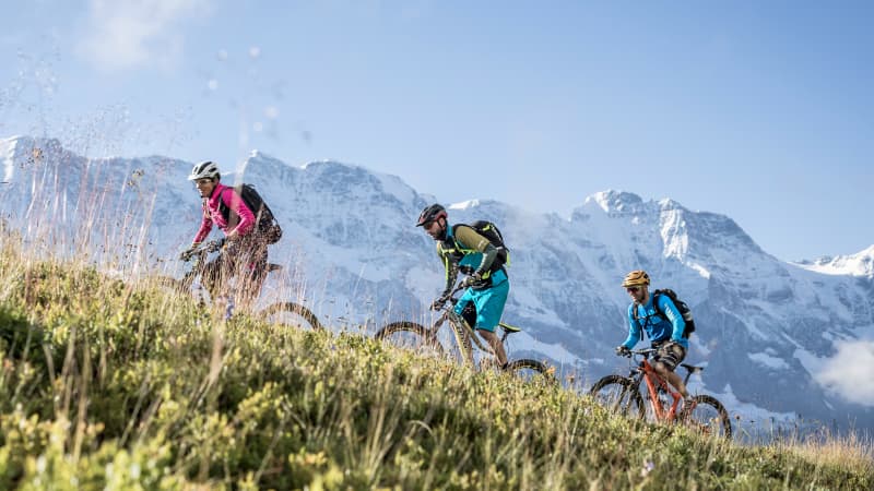 Mountainbiker in Grindelwald