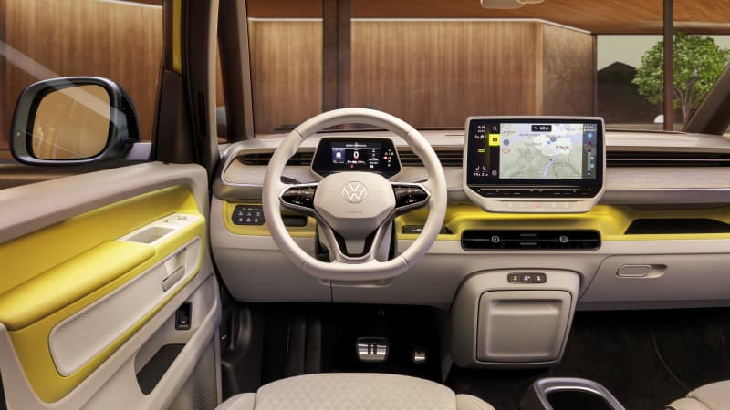 Das Cockpit eines VW ID Buzz