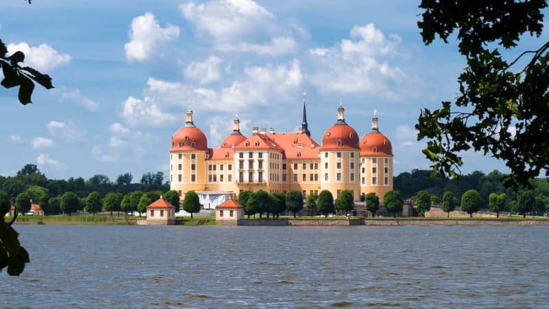 Blick auf das Schloss Moritzburg