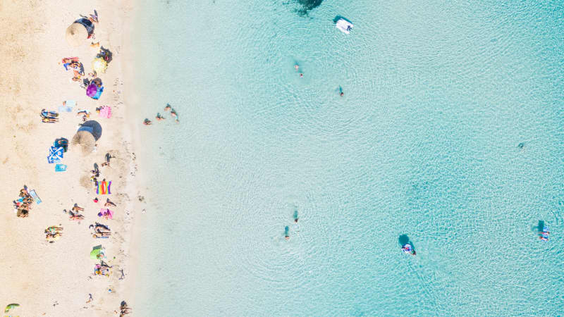 Luftaufnahme des Strands auf der Insel Dugi Otok