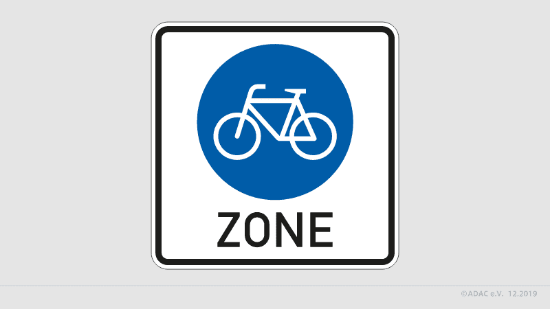 Fahrradzone Schild