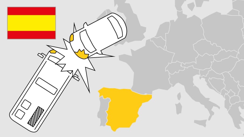 Unfall im Ausland, Spanien, Aufmacher, Landkarte