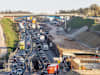 Die Baustelle auf der A8 bei der Enztalquerung zum Ausbau der Autobahn