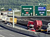 Aufnahme der tschechischen Autobahn D8 Richtung Dresden ein Deutschland