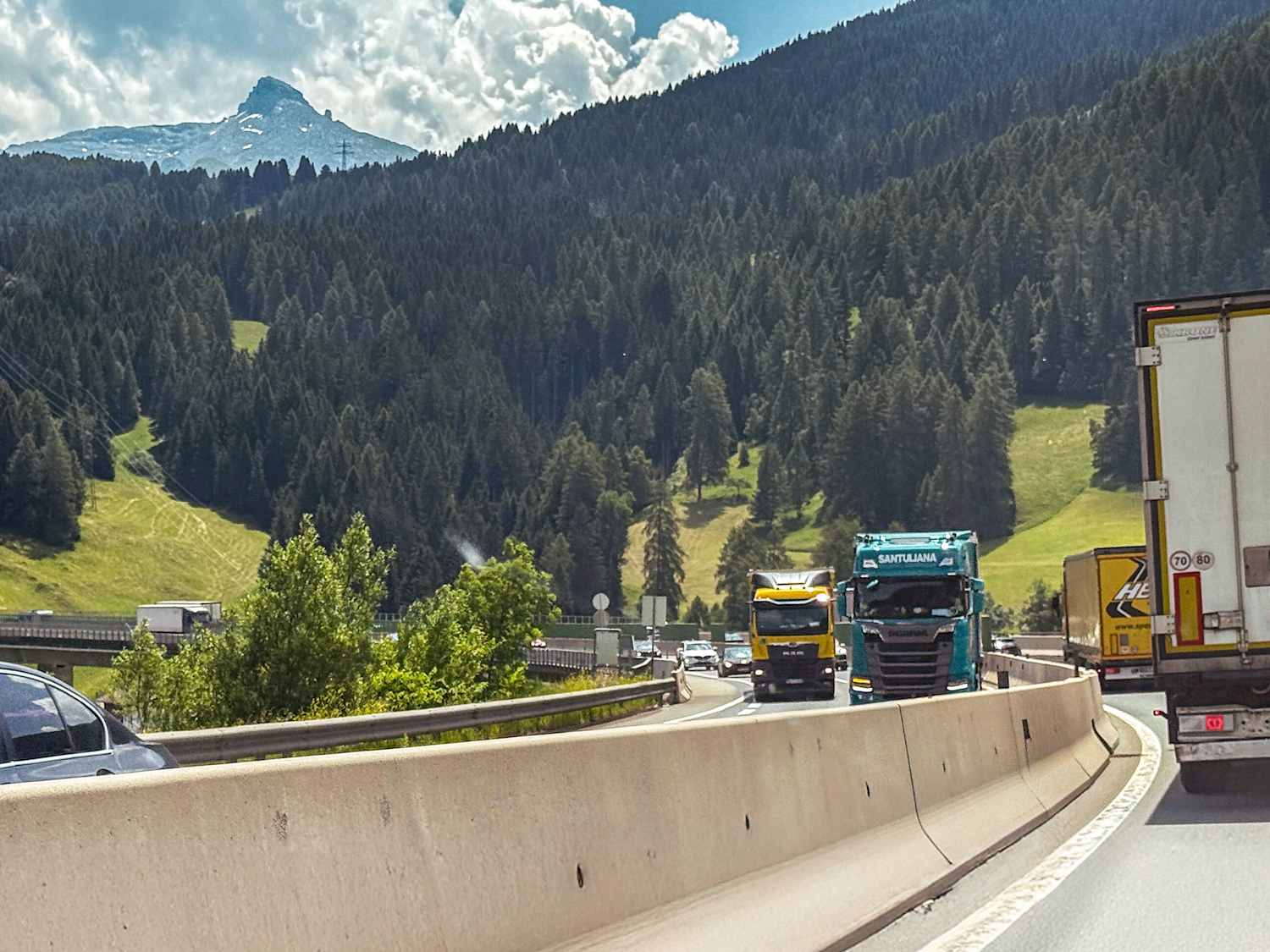 Stau auf der Brennerautobahn