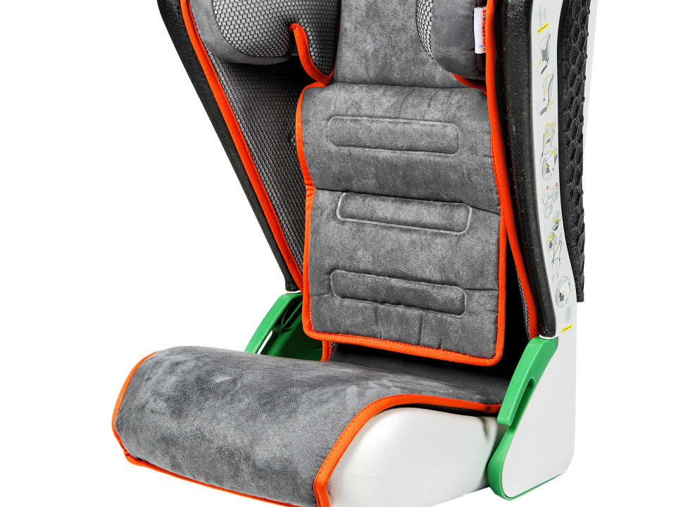 WALSER Auto-Kindersitz Noemi, klappbarer Kinderautositz mit  höhenverstellbarer Kopfstütze, ECE R129 geprüft, mitwachsend 3-8 Jahre  Anthrazit