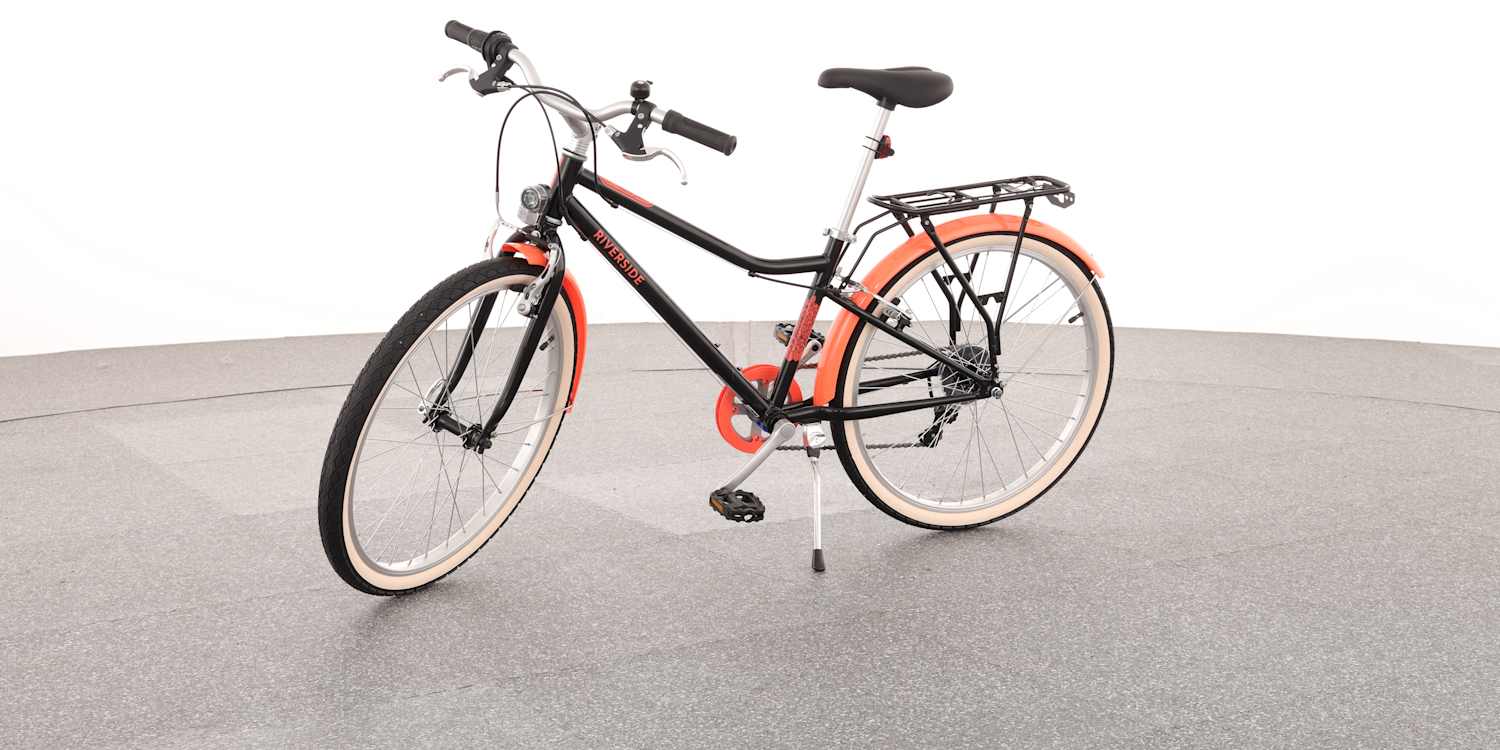 Decathlon/B`Twin Kinderfahrrad Trekkingrad 24 Zoll Riverside 500  schwarz/koralle im Test | ADAC