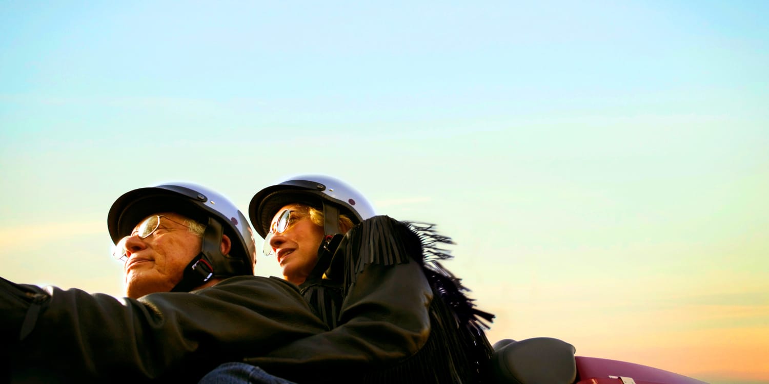 Motorrad fahren mit brille