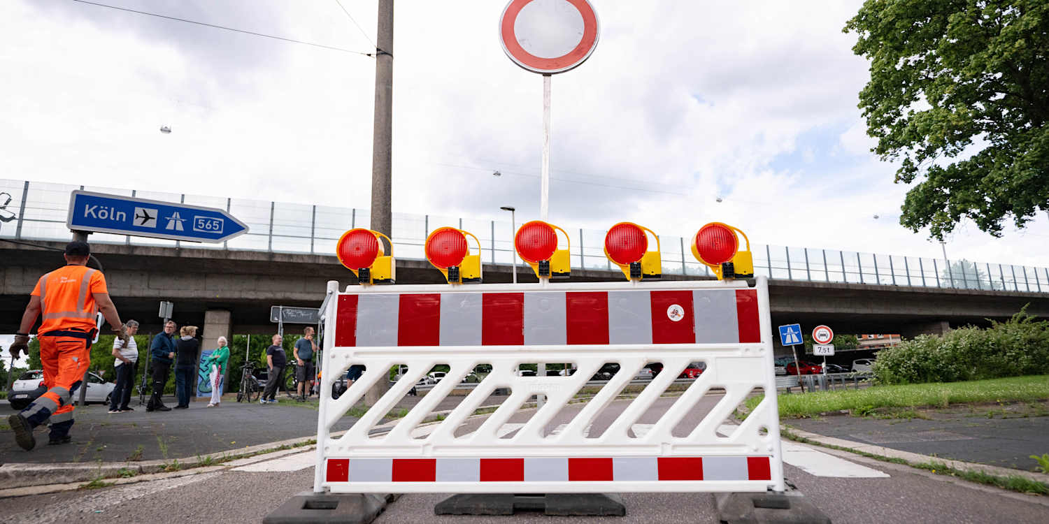 A565: Bonner Nordbrücke wegen Schäden bis auf Weiteres gesperrt