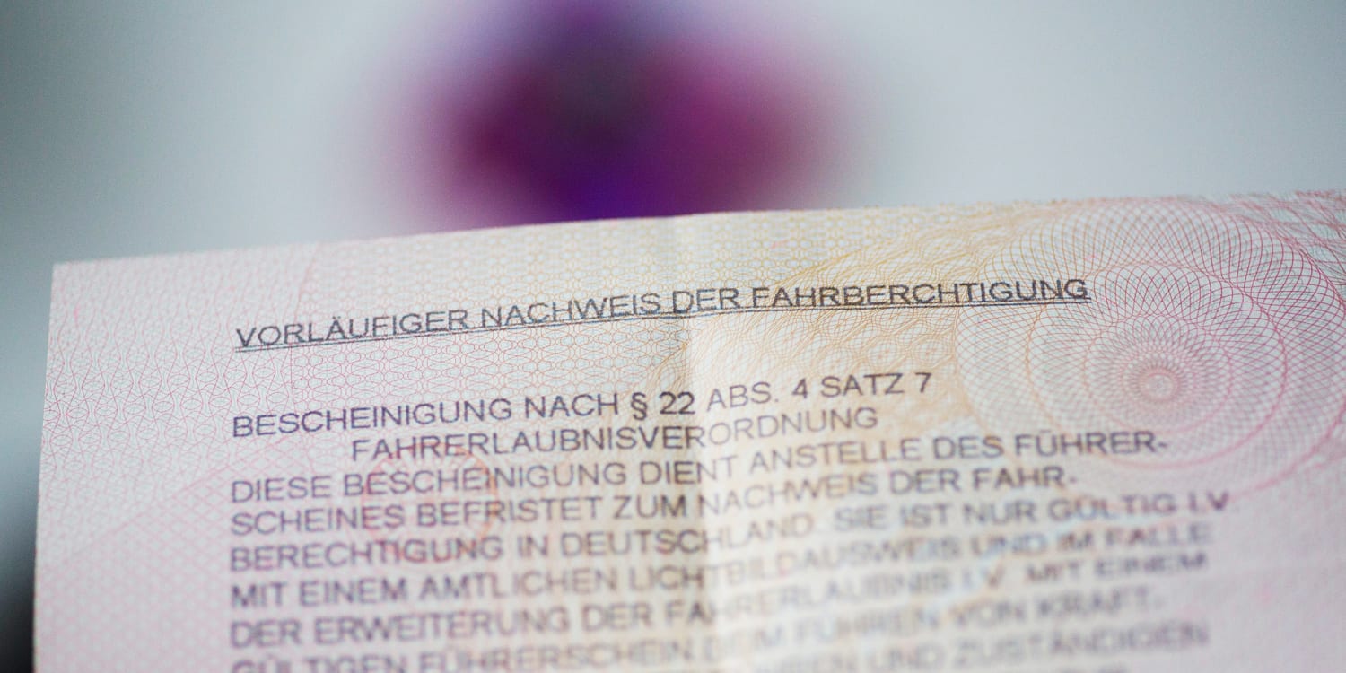 Vorläufiger Führerschein Das gilt