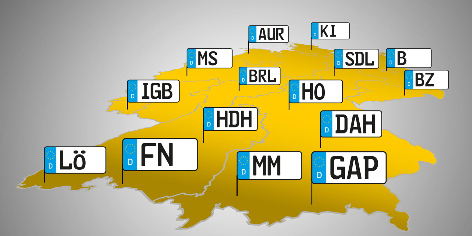 Autokennzeichen: Alle Kfz-Kennzeichen in Deutschland