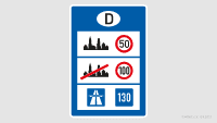 Verkehrzeichen393-Geschwindigkeitsangaben Deutschland