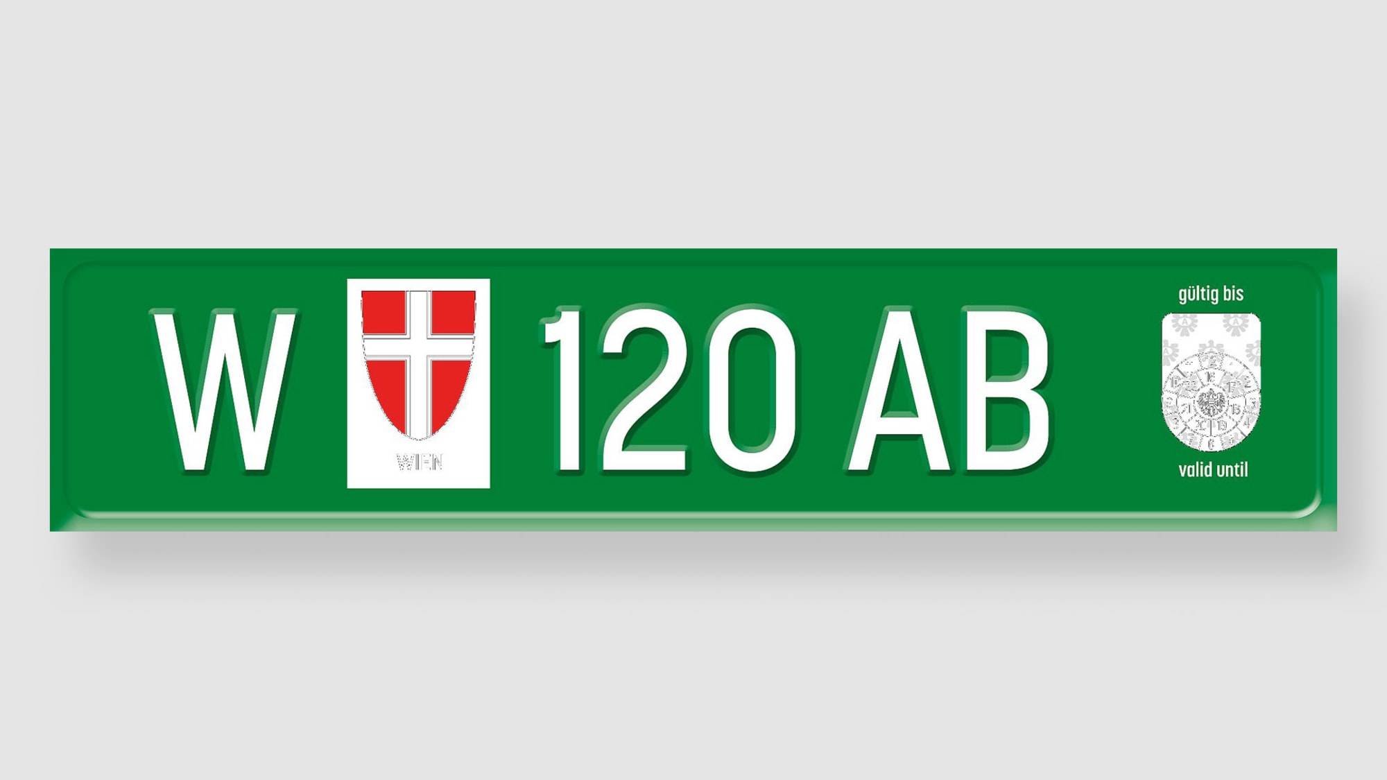ein Überführungskennzeichen aus Österreich