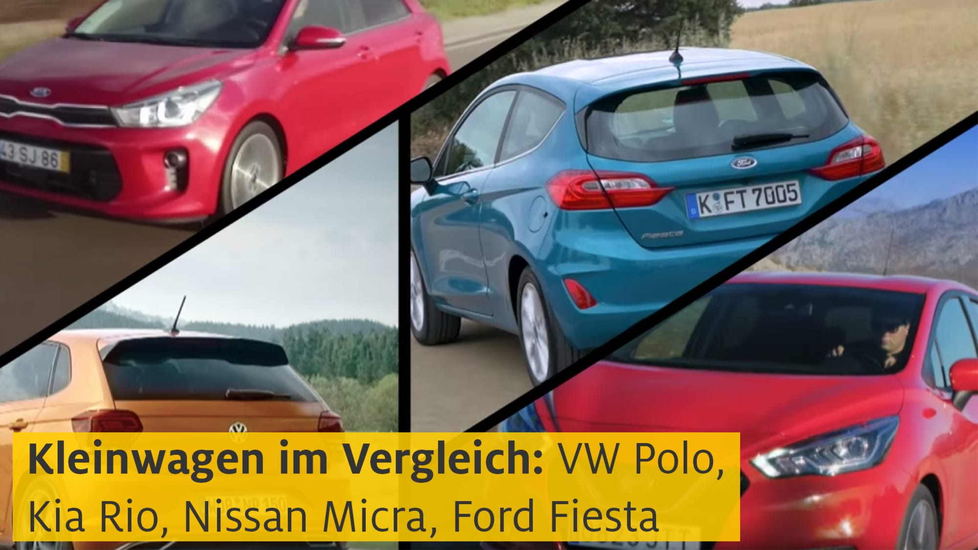 Vergleichstest Vw Polo Ford Fiesta Kia Rio Nissan Micra Adac