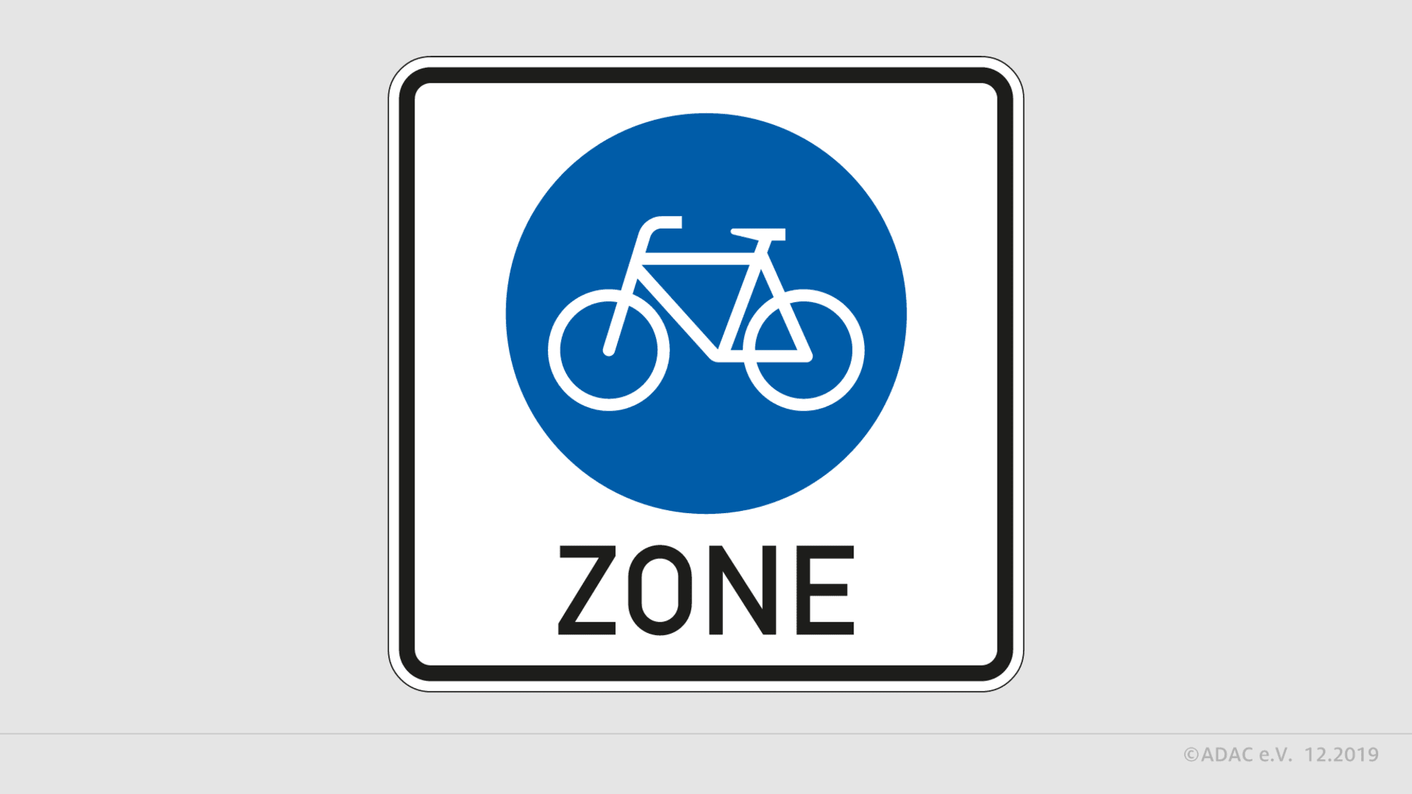 Fahrradzone Schild
