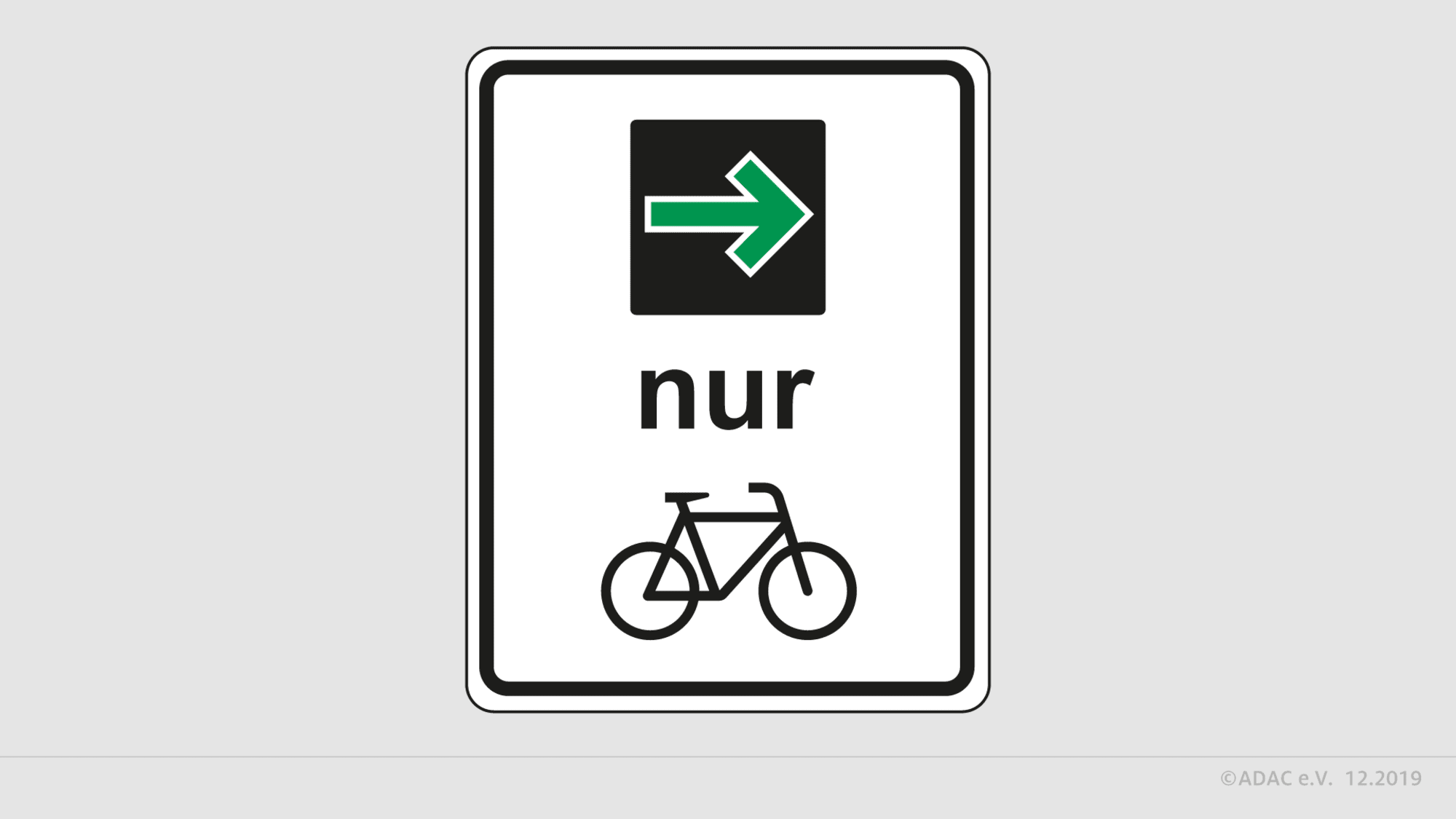 Fahrrad Grünpfeil Schild