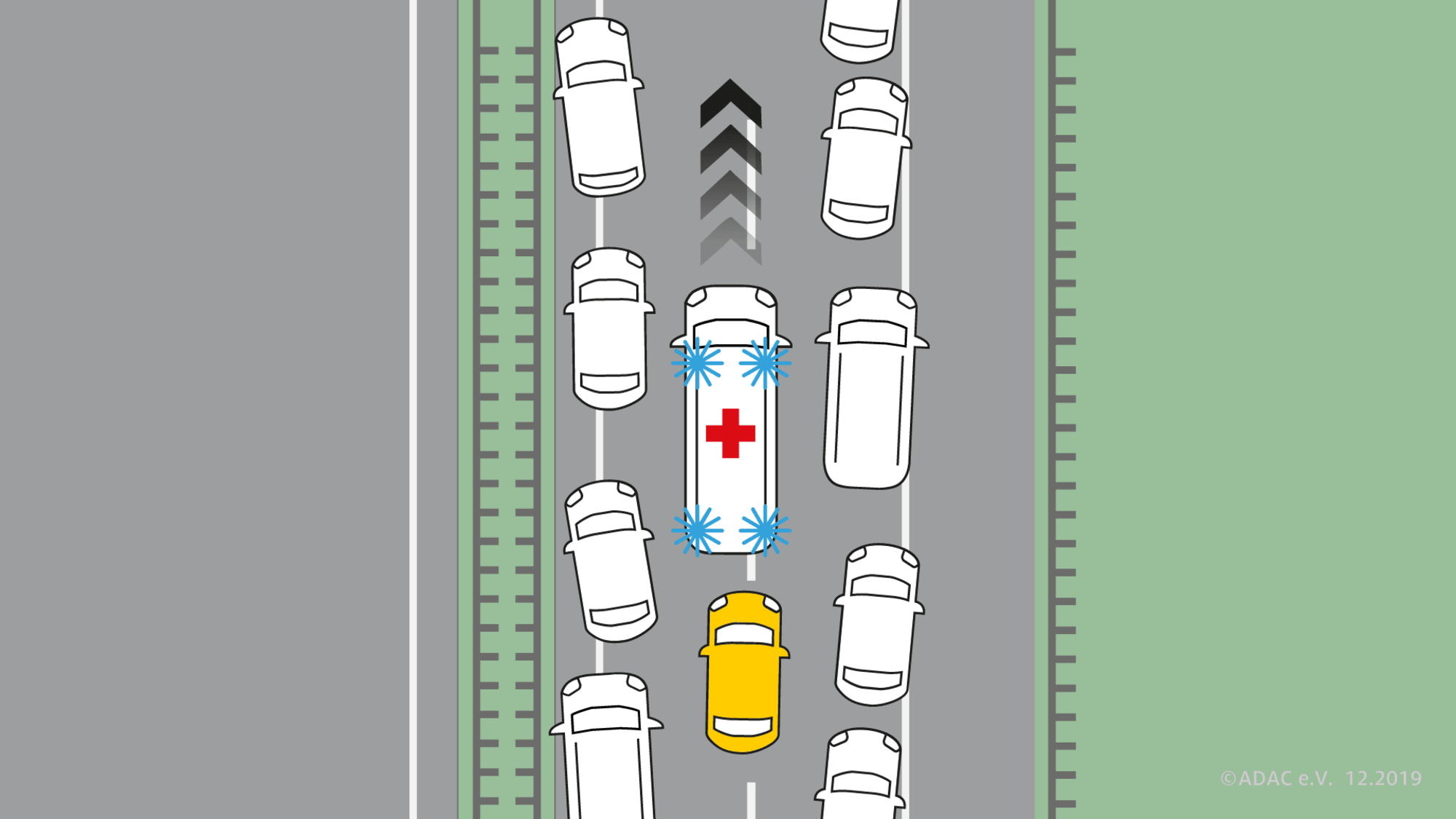 Rettungsgasse unerlaubt nutzen
