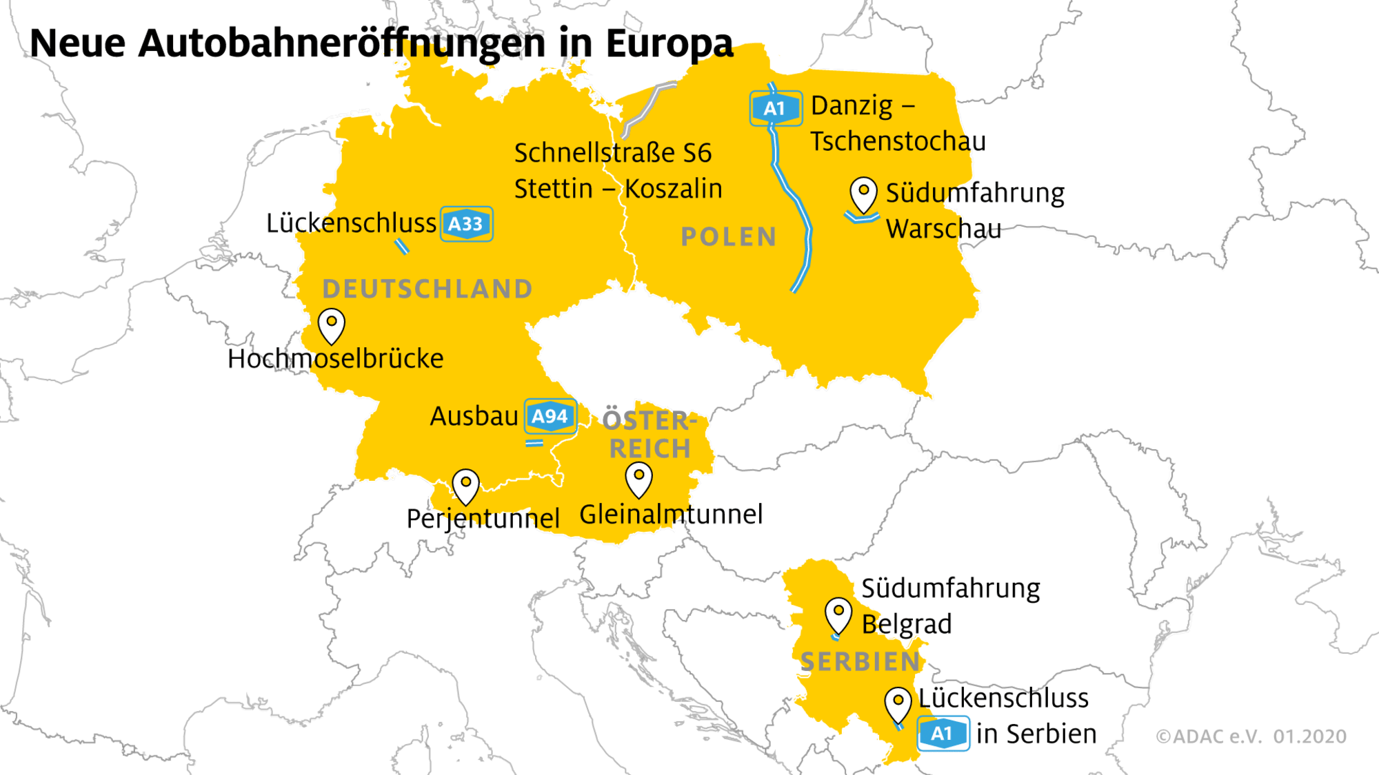 Neue Autobahnen In Deutschland Und Europa Adac