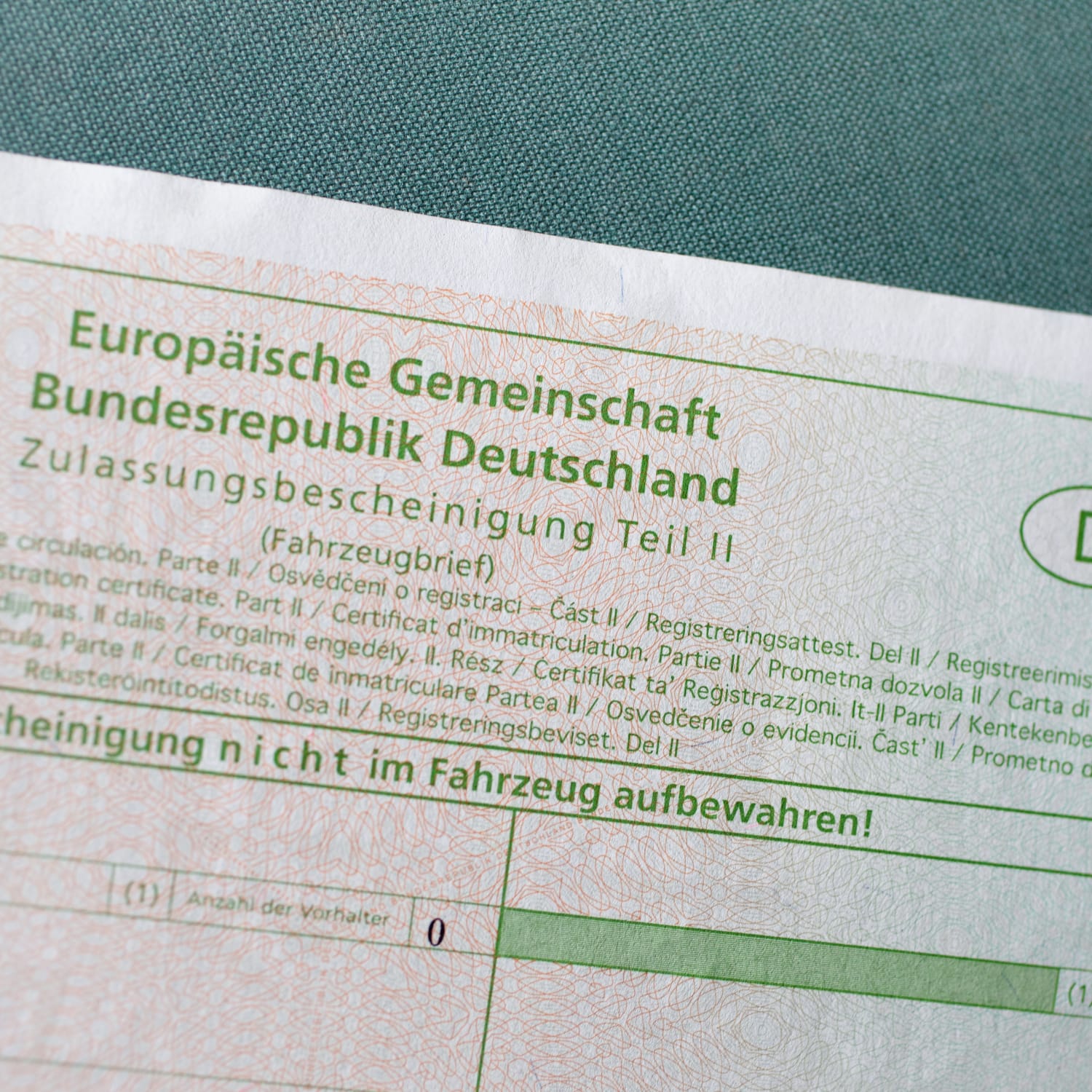 Fahrzeugbrief Einfach Erklart Adac