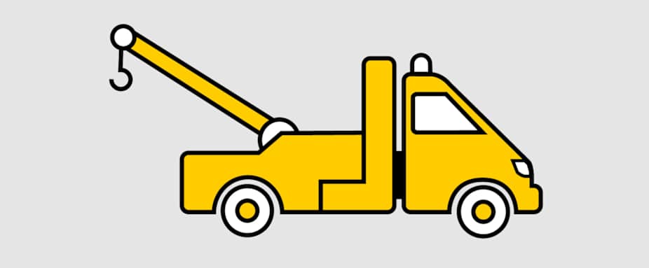 Abschleppwagen - Pannenschaden melden ADAC