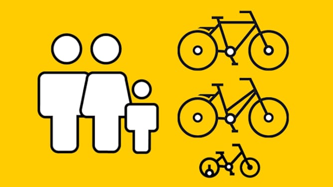 Fahrradversicherung: Alle Fahrräder in der Familie können abgesichert werden