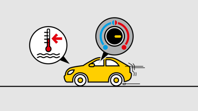 Auto darf mit Heizung fahren wenn Betriebstemperatur erreicht ist - Ressourcenschonend Fahren ADAC