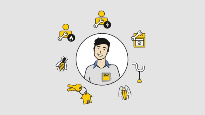 Handwerker für Schlüsseldienst, Rohrreinigung, Wespennest entfernen, Installateur, Reparatur Haushaltsgroßgeräte