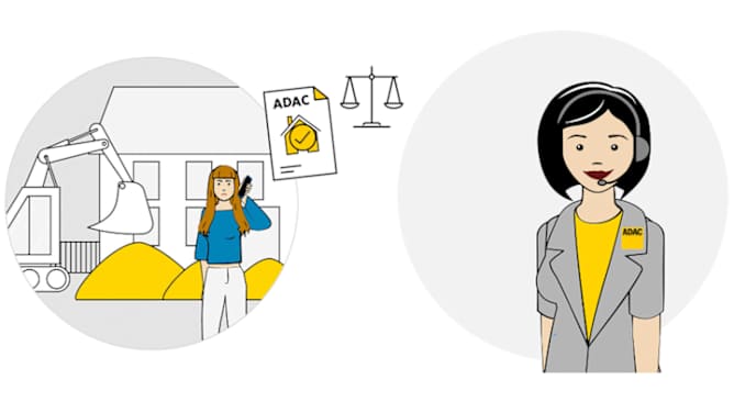 Frau ruft juristische Beratung an und erhält Hilfe - ADAC Zuhause-Schutzbrief