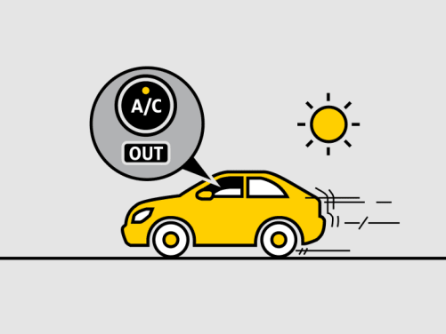 Klimaanlage bei offenem Fenster - Fenster schlie�en f�r ressourcenschonendes Fahren