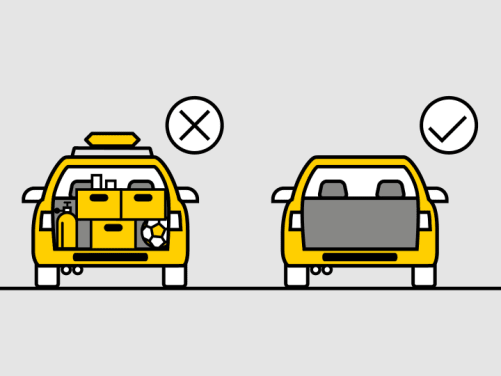 Nicht mit zu viel Ladung fahren - Ressourcenschonend Fahren ADAC
