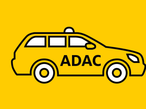Piktogramm eines ADAC Strassenwacht-Autos