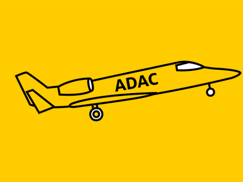 Piktogramm Krankenrücktransport per Flugzeug