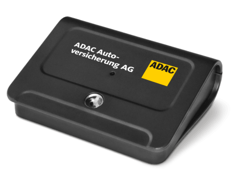 Schwarzer Drive Dot mit ADAC Logo - ADAC Autoversicherung
