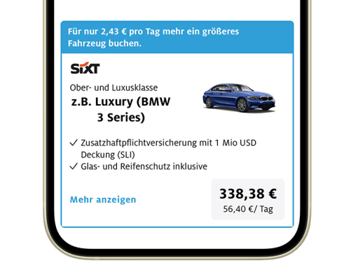 Screen ADAC Mobility App mit Angebot