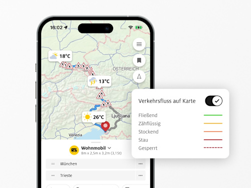 Ein Screen der ADAC Drive App