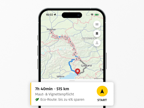Screenshots der ADAC Drive App