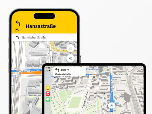 Screenshots der ADAC Drive App